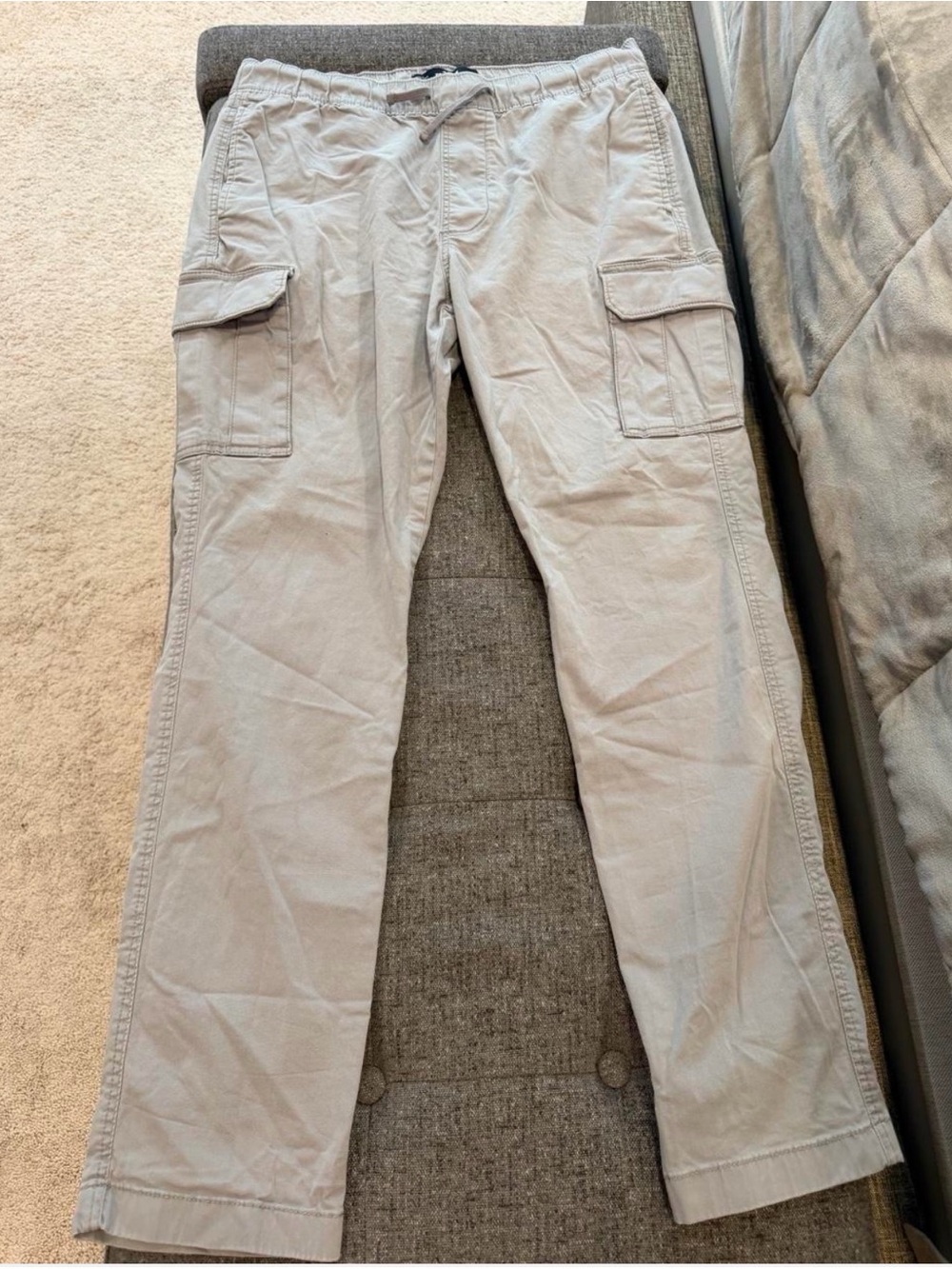 Hollister Light Gray Men's Zip-Off Cargo Pants